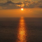 知床半島の夕日（プユニ岬とオホーツク海）